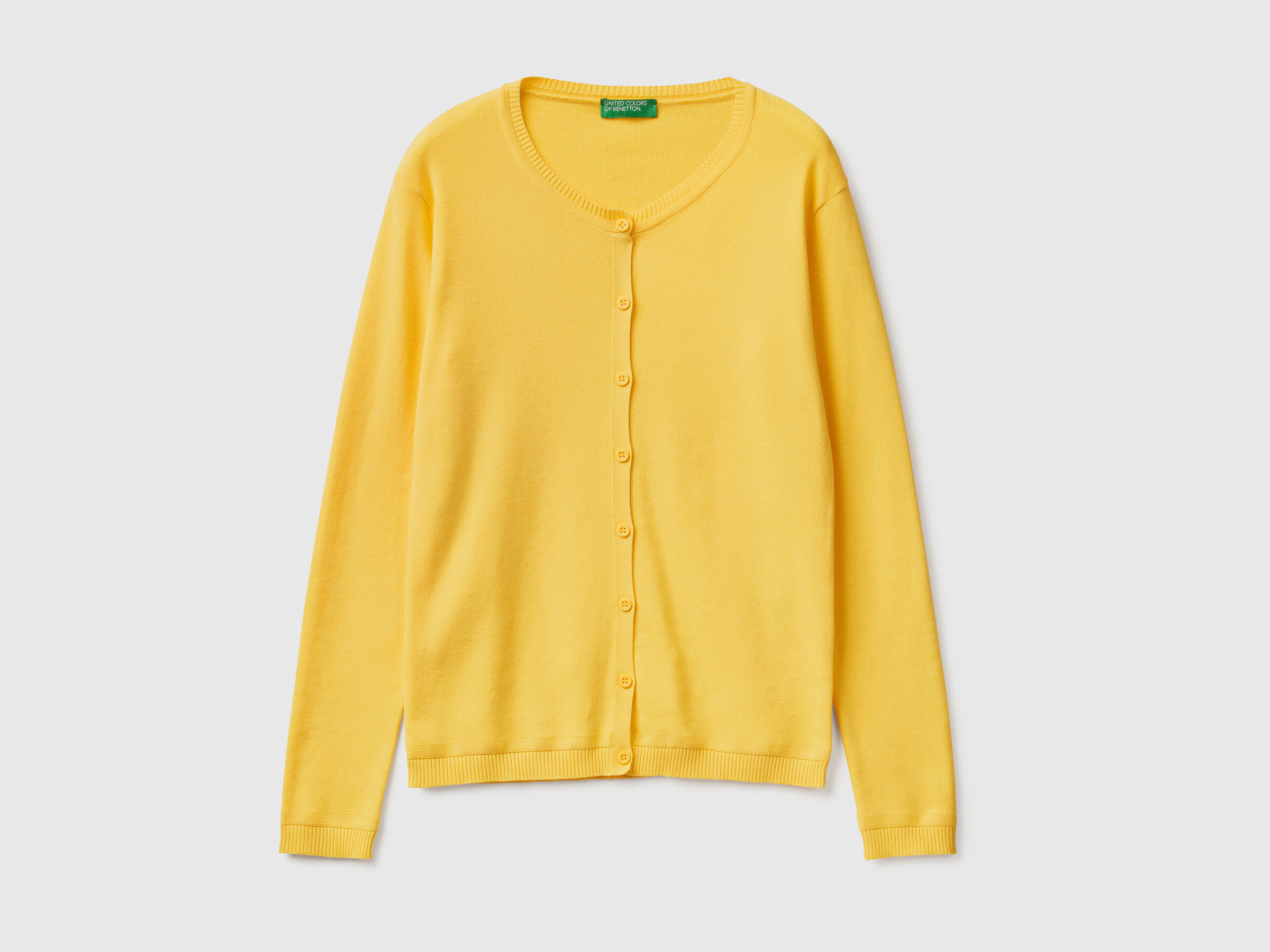 Cardigan mit rundem Ausschnitt aus reiner Baumwolle image number 4