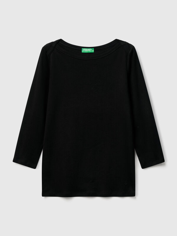 T-Shirt mit U-Boot-Ausschnitt T-Shirt mit U-Boot-Ausschnitt Damen