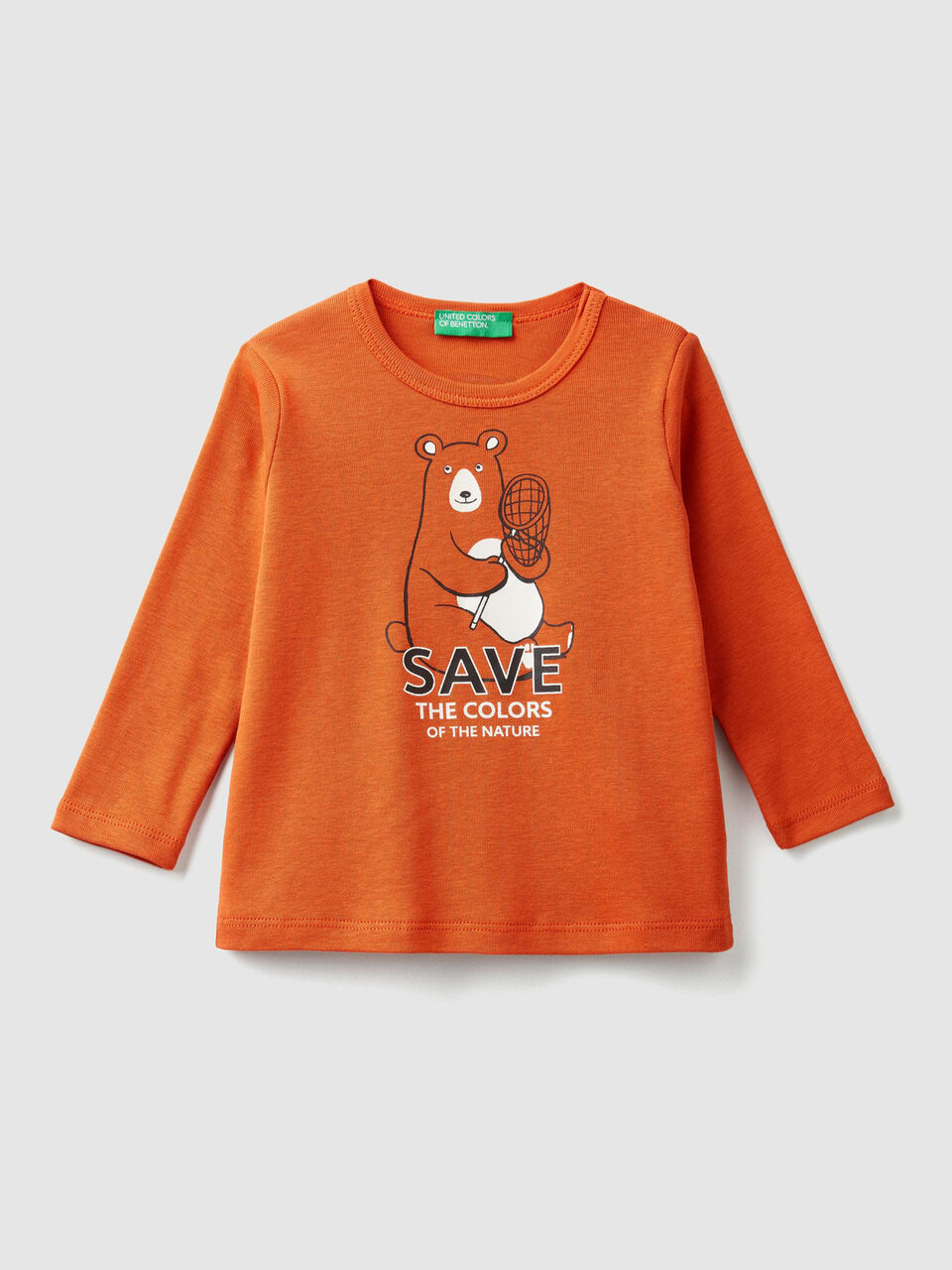 T-Shirt mit Print und Rippenmuster image number 1