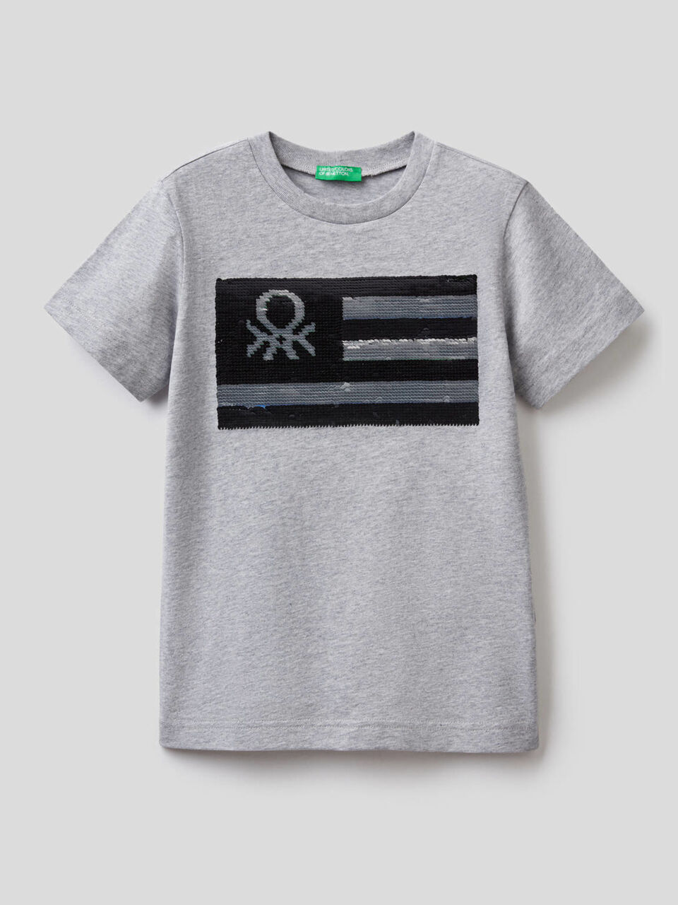 T-Shirt aus reiner Baumwolle mit Pailletten image number 2