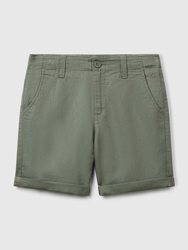 Chino-Bermudashorts aus Leinenmischung Jungen