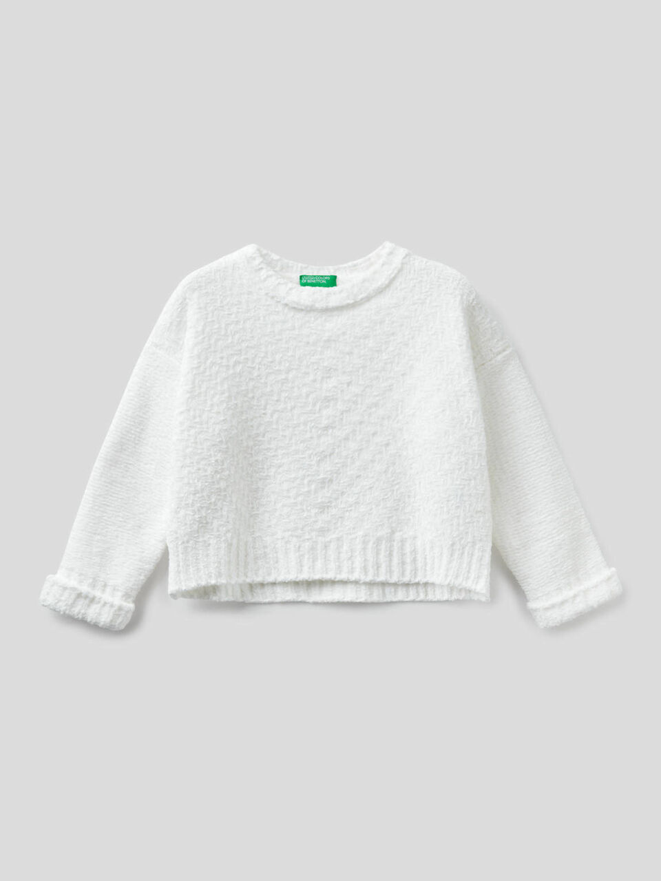 Cropped-Pullover aus Chenille image number 1