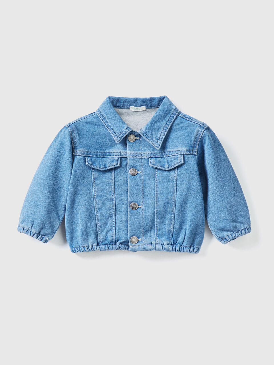 Jacke aus Sweatstoff mit Denim-Effekt image number 1