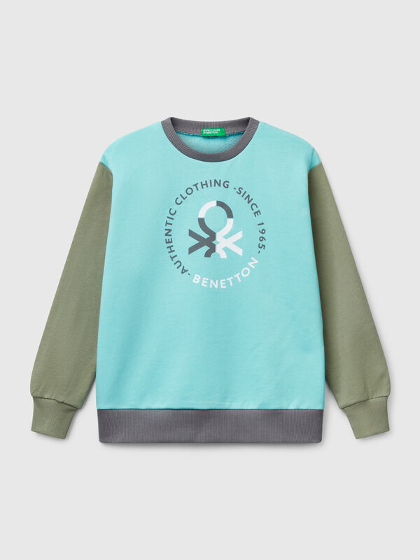 Sweatshirt aus reiner Baumwolle mit Aufdruck Jungen