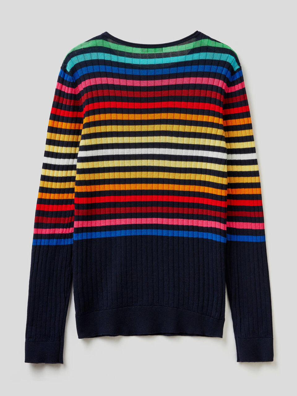 Pullover aus 100% Baumwolle mit bunten Streifen image number 2