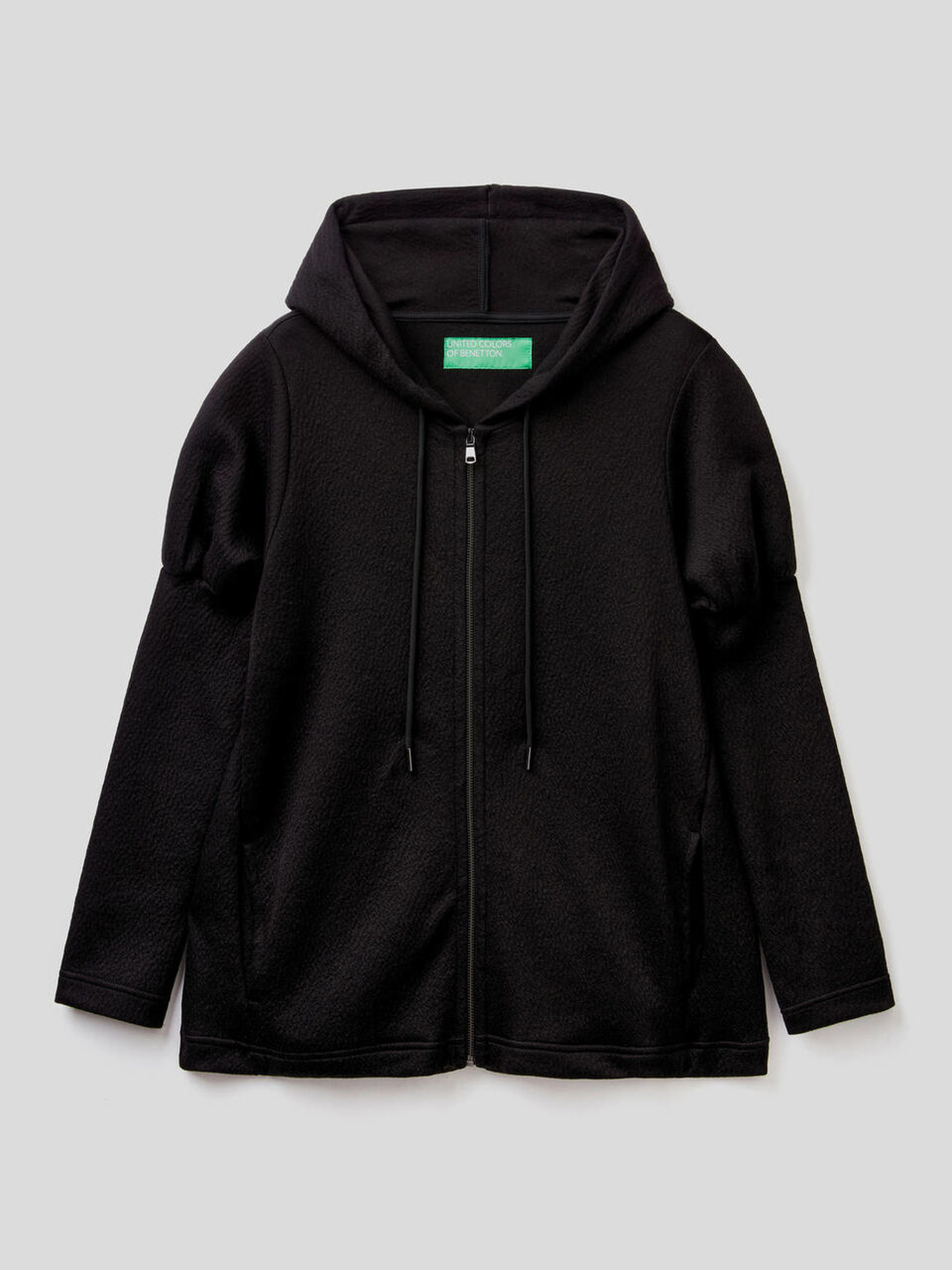 Sweatshirt mit Kapuze und Ärmel mit Raffung image number 1