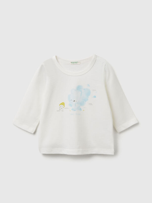 T-Shirt aus Baumwolle mit Aufdruck Newborn