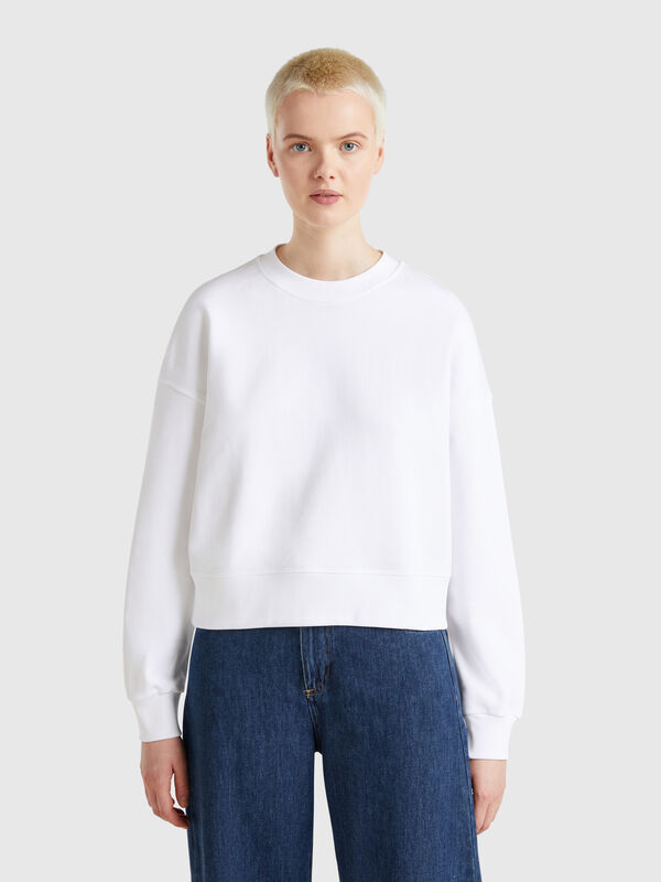 Sweatshirt aus 100 % Baumwolle mit Logo-Print Damen