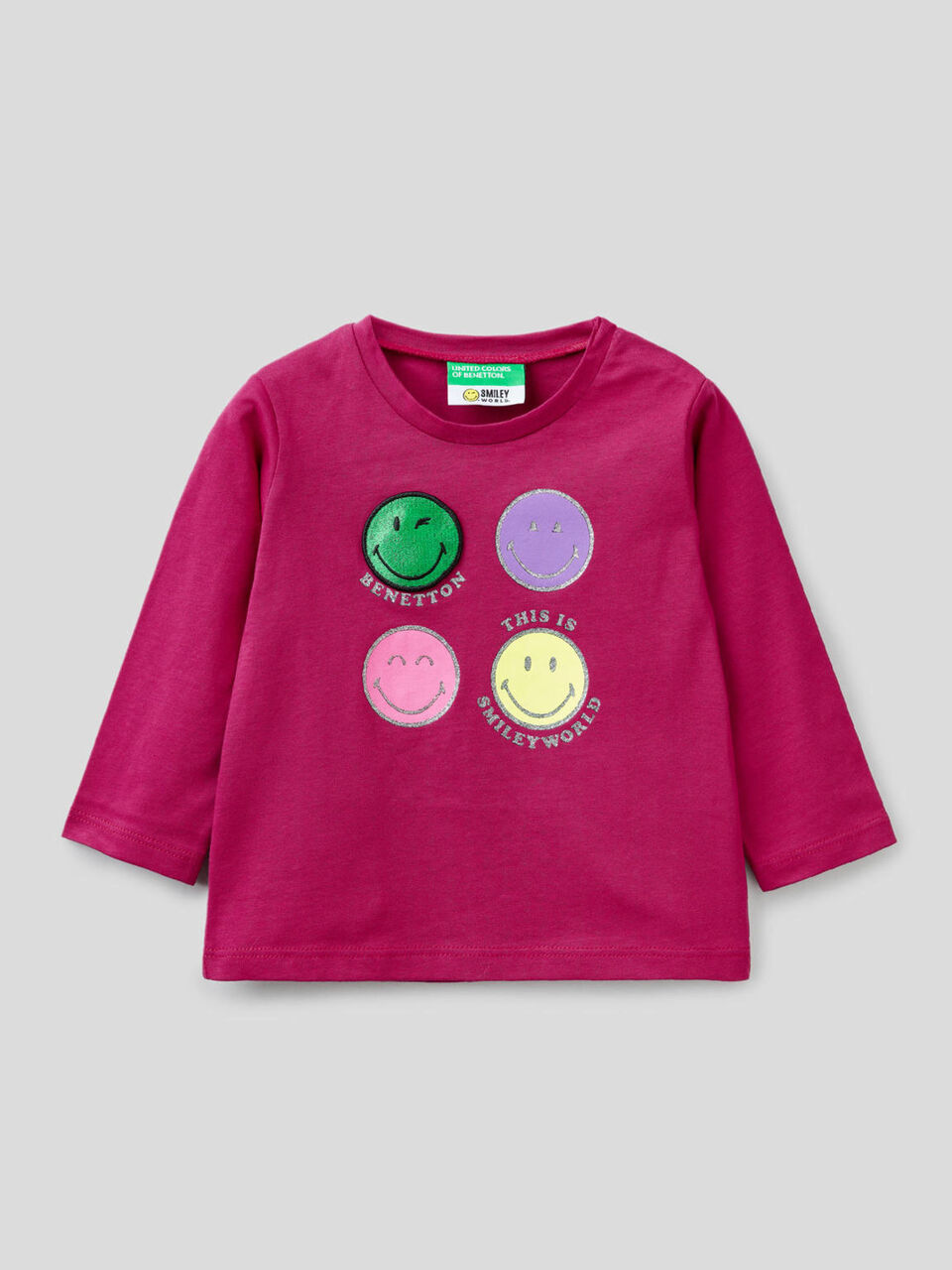 SmileyWorld®-T-Shirt mit Applikationen image number 1