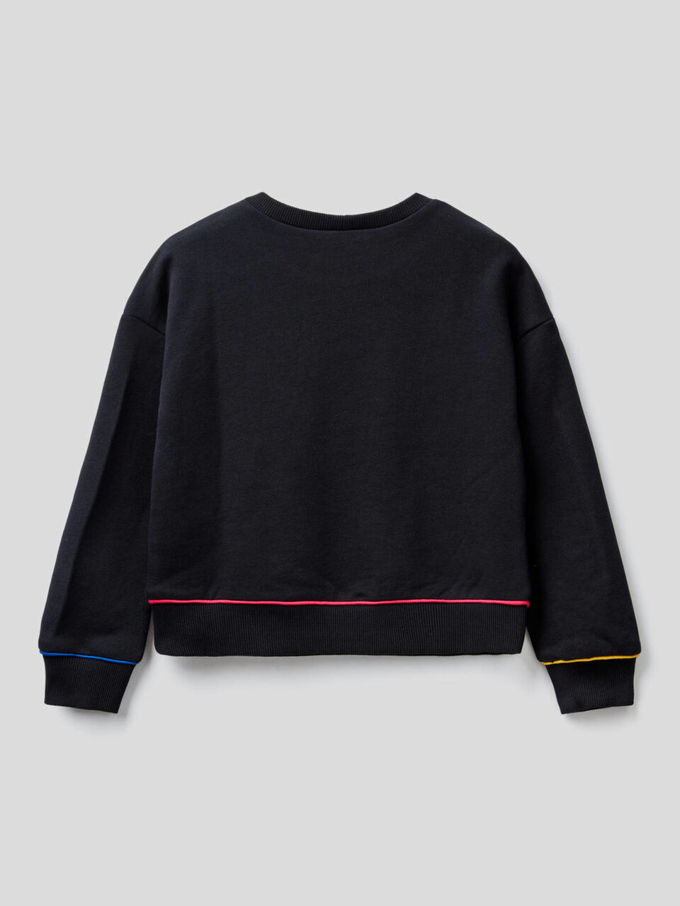 Sweatshirt in 100% Baumwolle mit glänzendem Logo image number 2