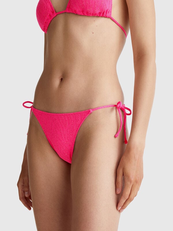Animalier-Badehose mit Lurex Damen