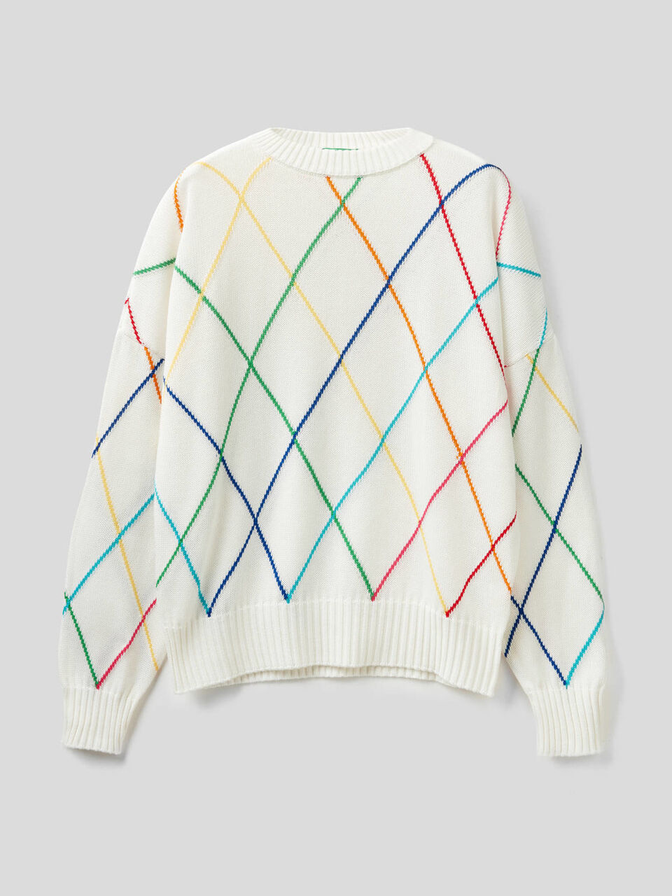 Pullover mit buntem Rautenmuster image number 1