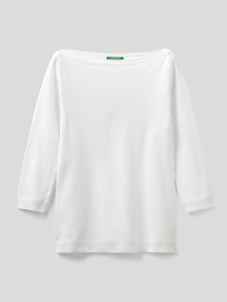 Pullover aus 100% Baumwolle mit U-Boot-Ausschnitt image number 1