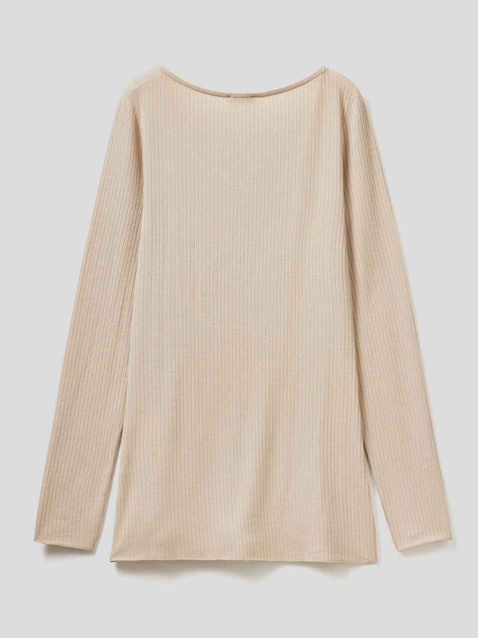 Langärmeliges T-Shirt aus gemischtem Cashmere image number 2