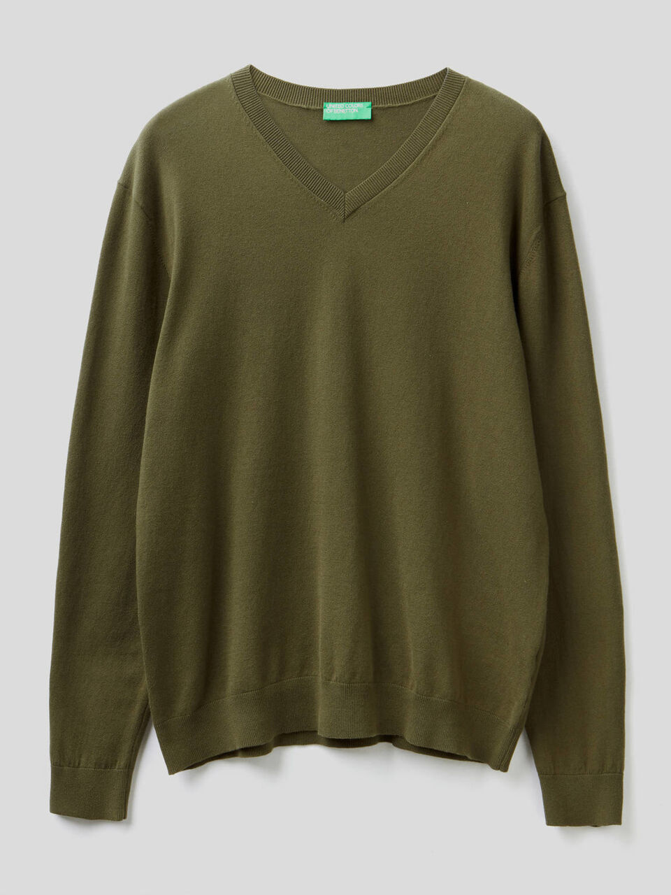 Pullover mit V-Ausschnitt in einer Baumwollmischung image number 1