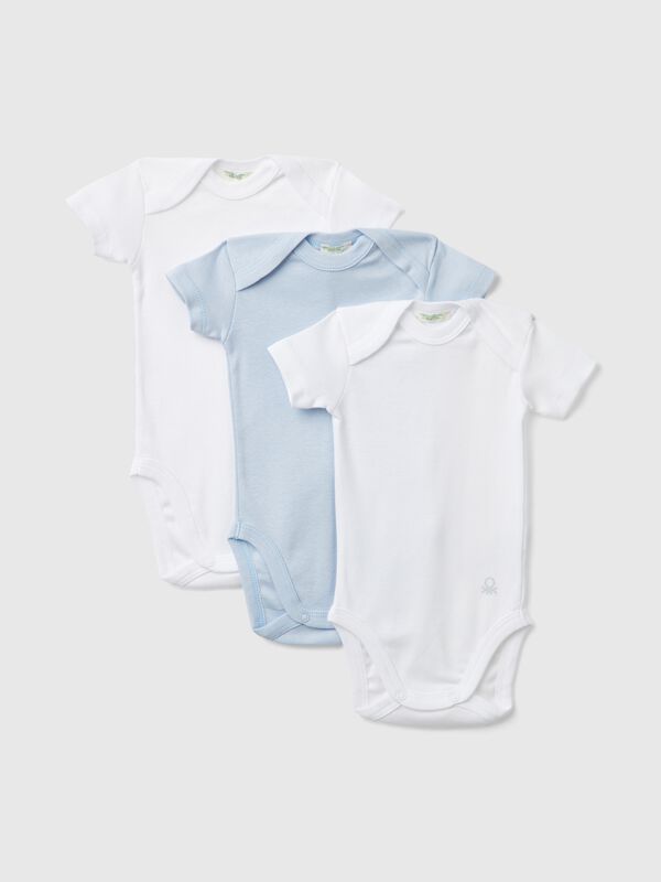 Einfarbiges Body-Set aus Baumwolle Newborn