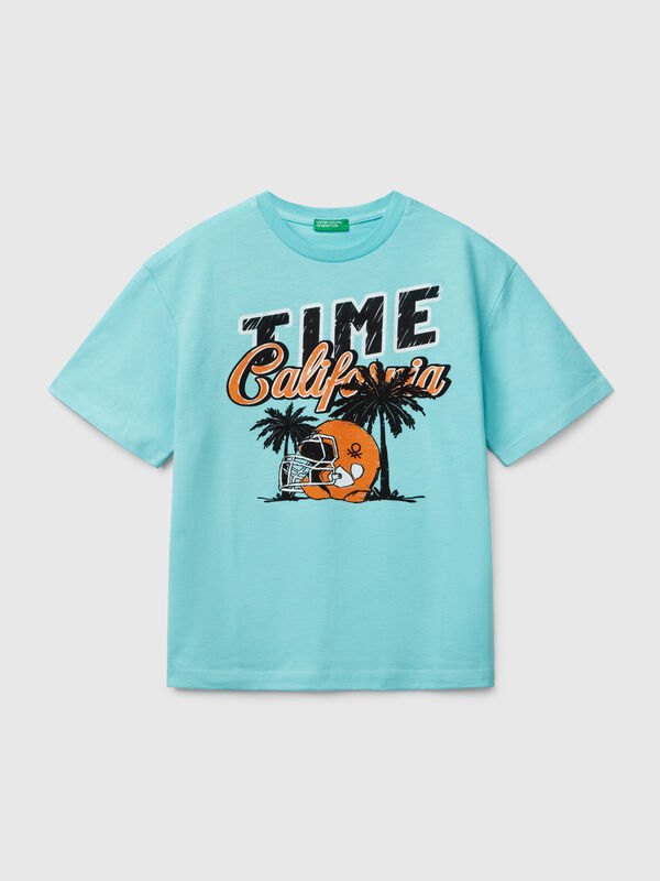 Kurzarm-T-Shirt aus Baumwolle Jungen