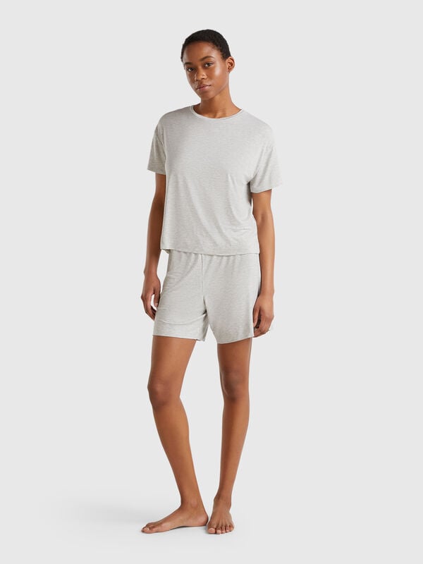 Shorts aus elastischem Modal Damen