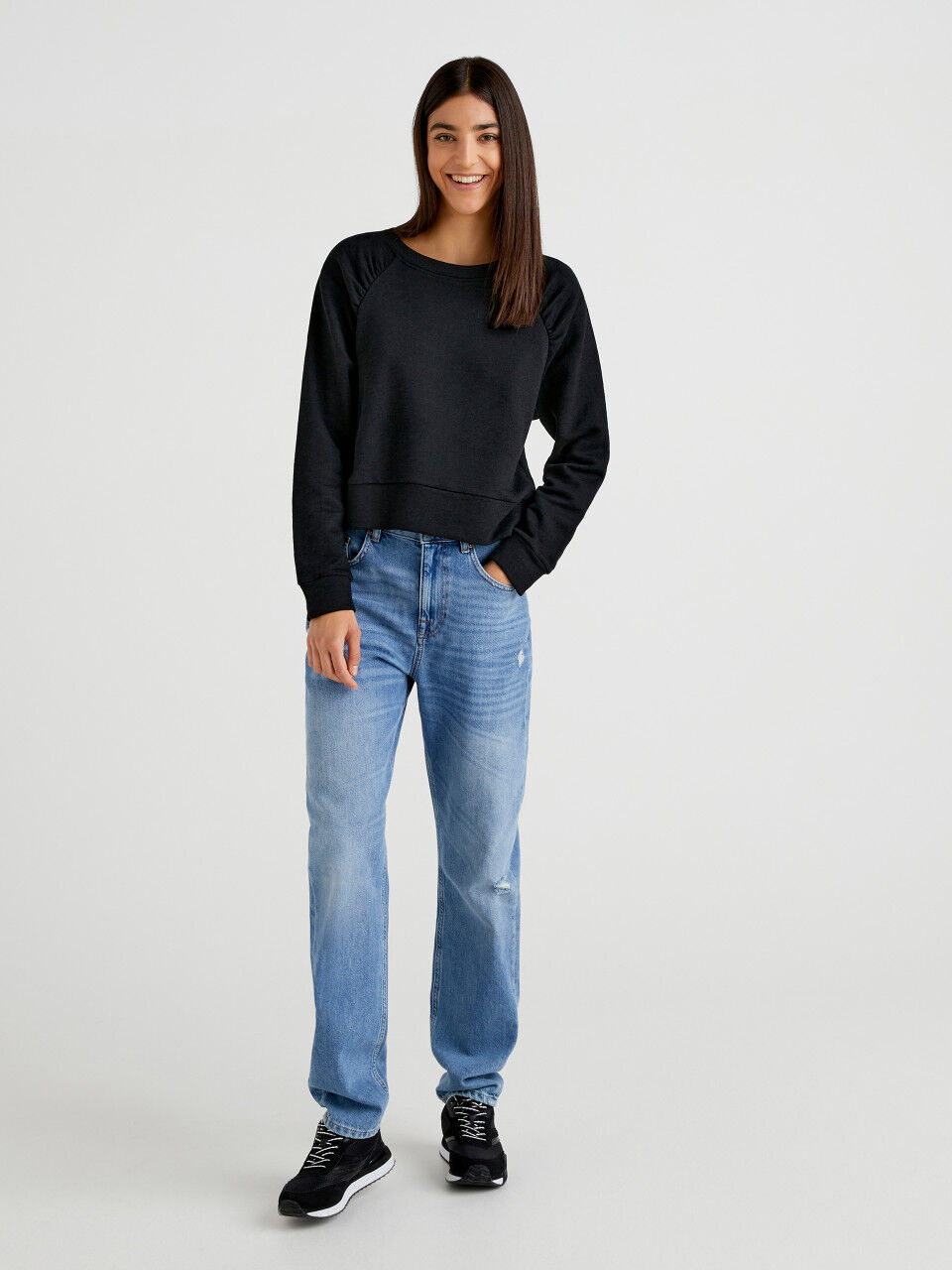 Jeans aus teilweise recycelter Baumwolle