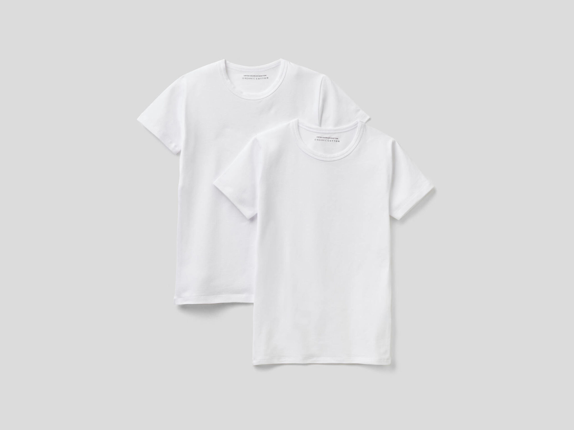 Zwei T-Shirts mit Weiß aus stretchiger Bio-Baumwolle image number null