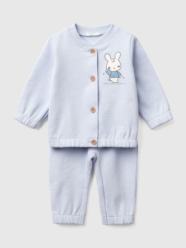Outfit aus Baumwollfleece Newborn