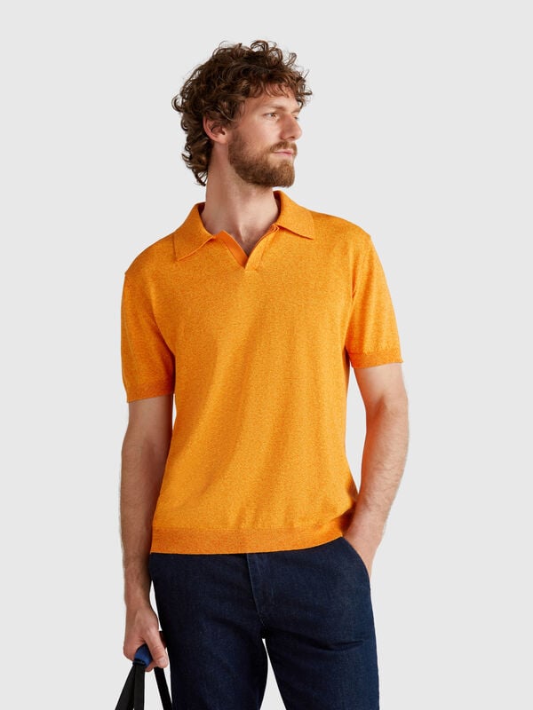 Kurzärmliges Poloshirt aus Baumwollmischung Herren