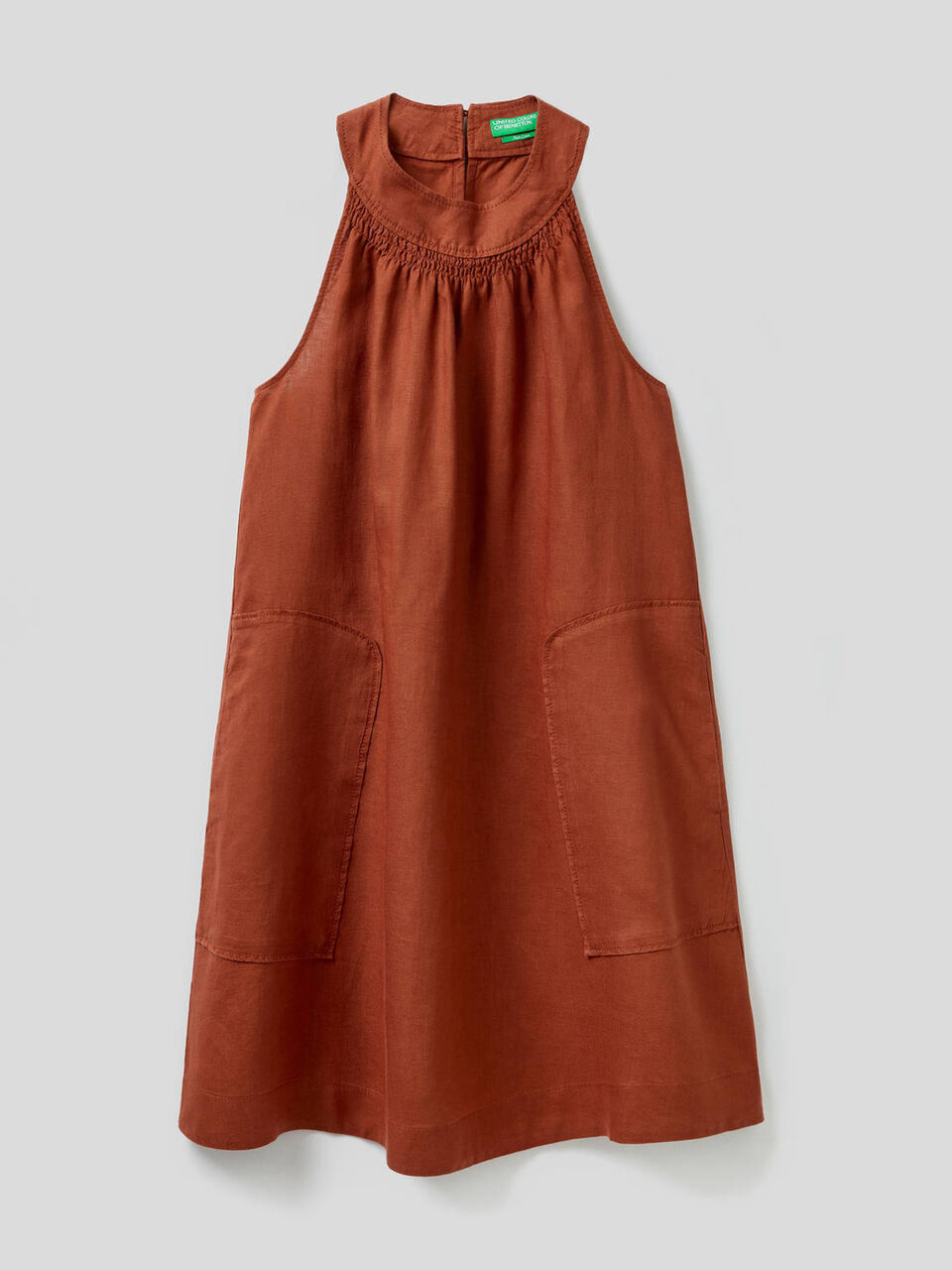 Kurzes Kleid aus 100% Leinen image number null