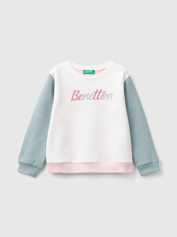 Sweater aus 100% Bio-Baumwolle mit Logo Mädchen