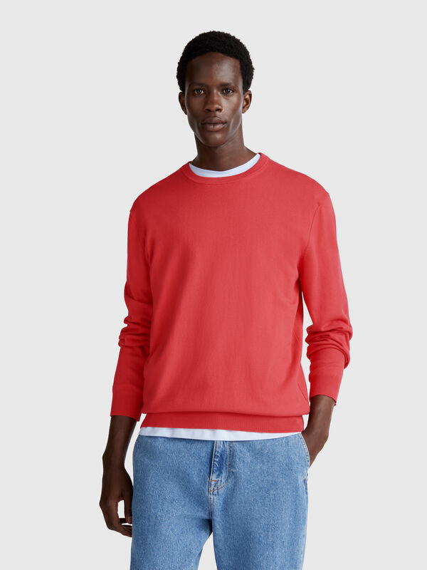 Pullover aus 100% Baumwolle mit Rundhalsausschnitt  Herren