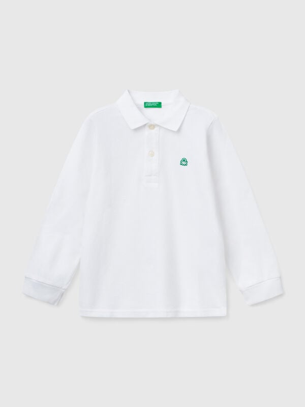 Langärmliges Poloshirt aus Baumwolle Jungen
