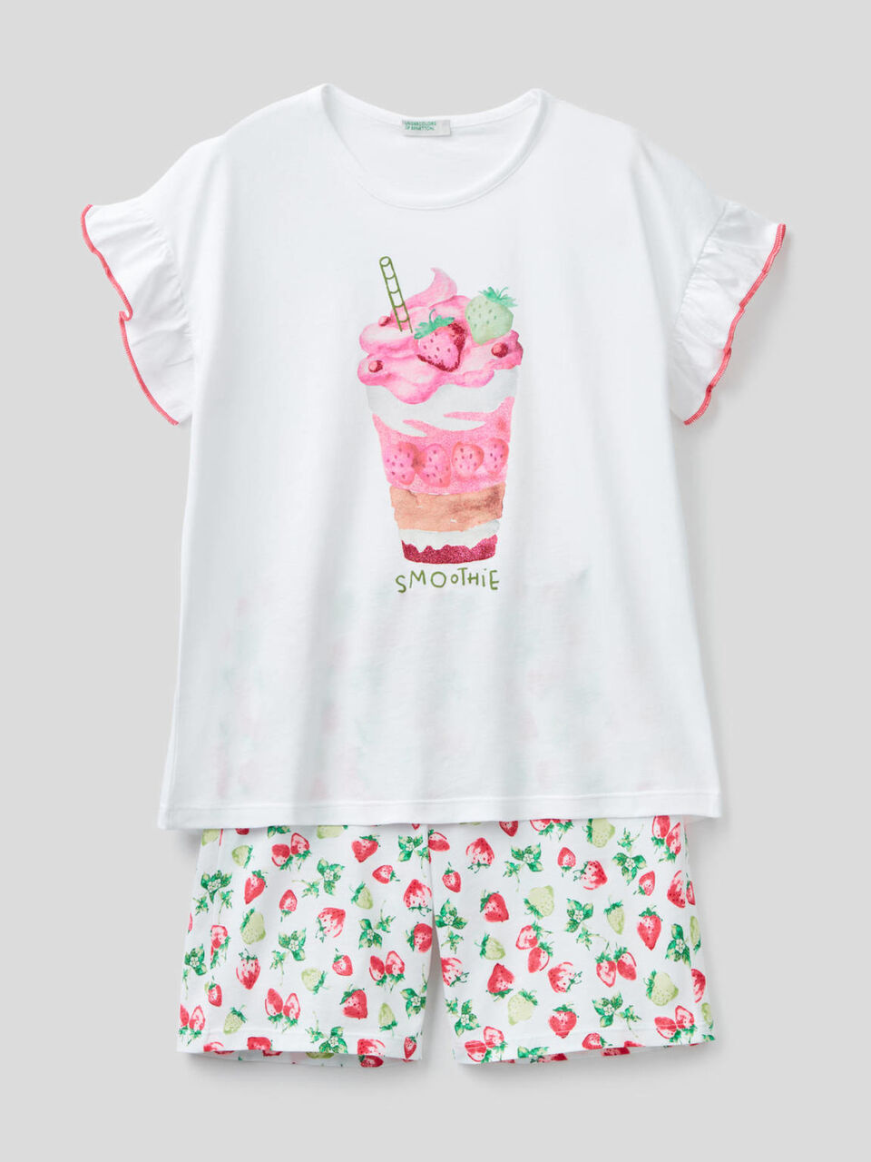 Kurzer Pyjama bestehend aus T-Shirt und Bermuda image number 1
