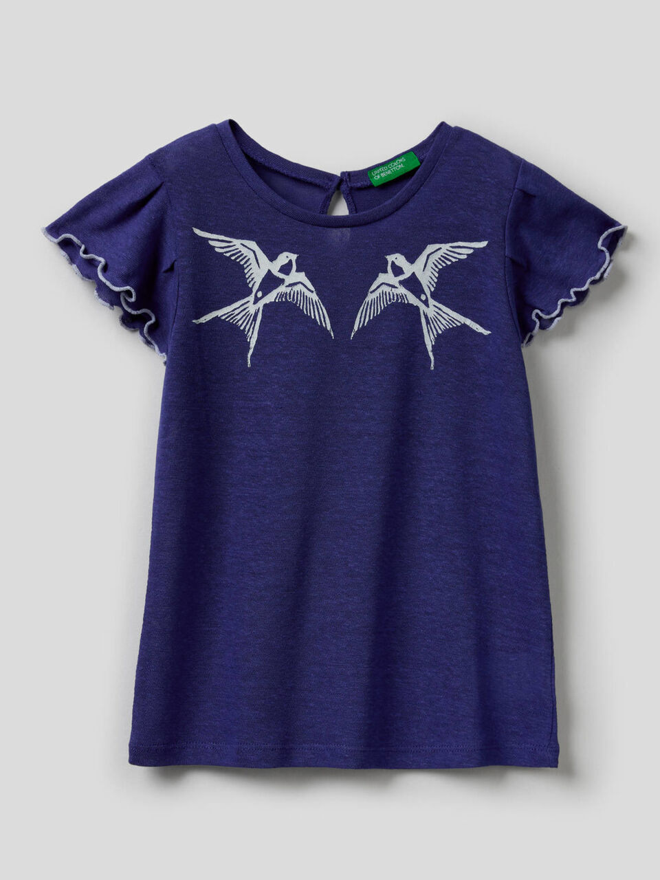 T-Shirt mit Volant-Ärmeln image number null