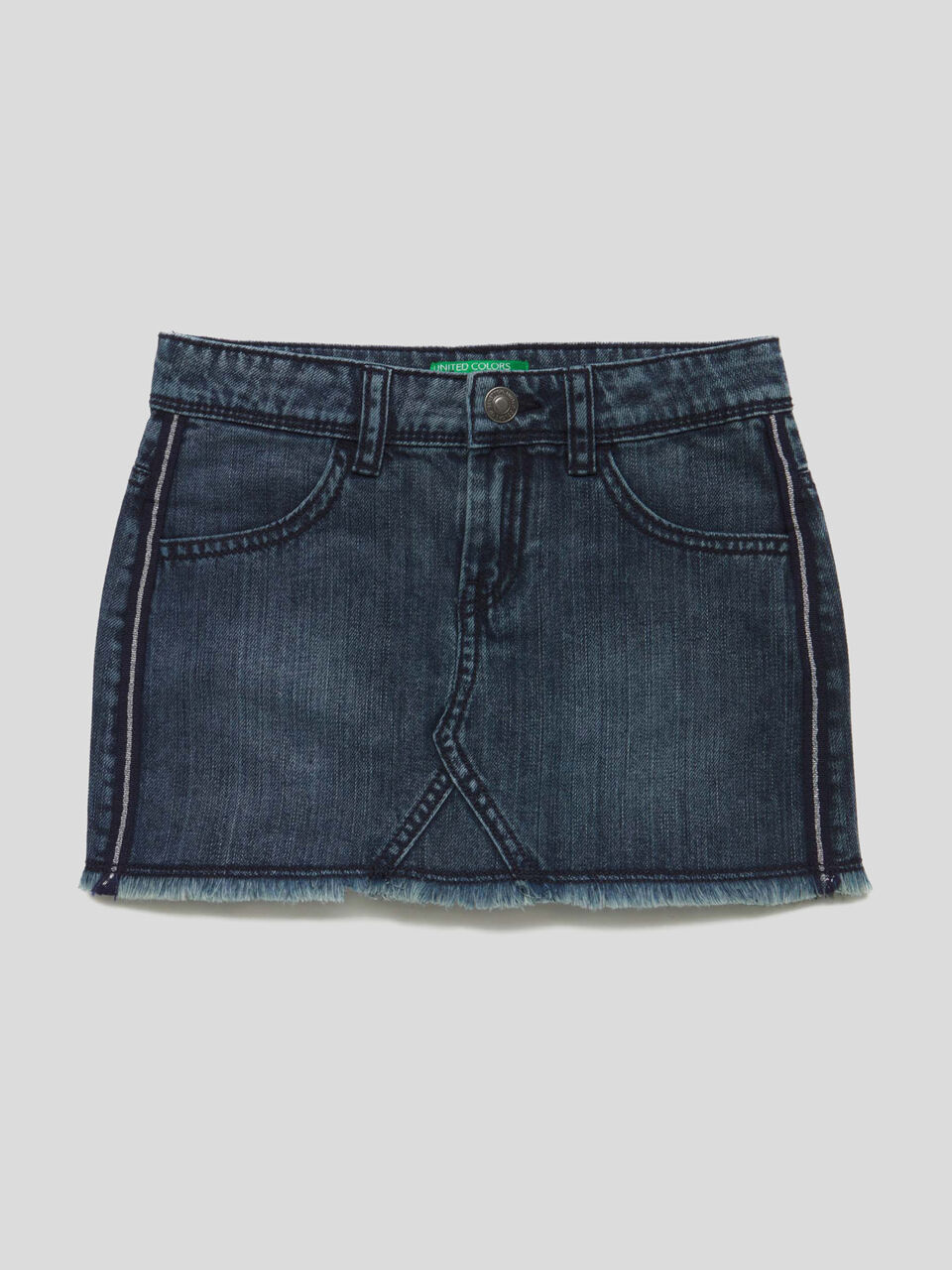 Jeansrock mit Lurexstreifen image number 1
