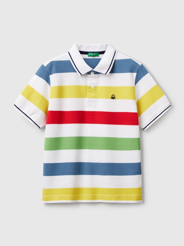 Gestreiftes Kurzarm-Poloshirt Jungen