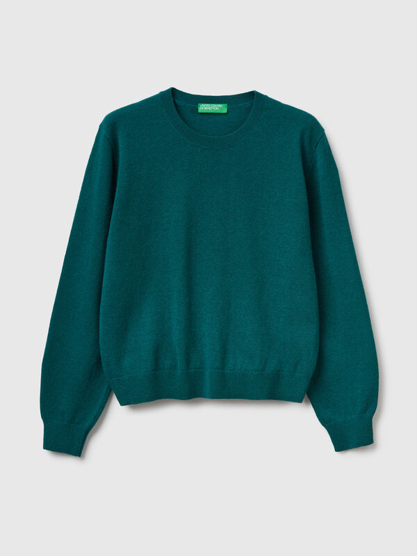 Pullover mit entspannter Passform aus reiner Merinowolle Damen