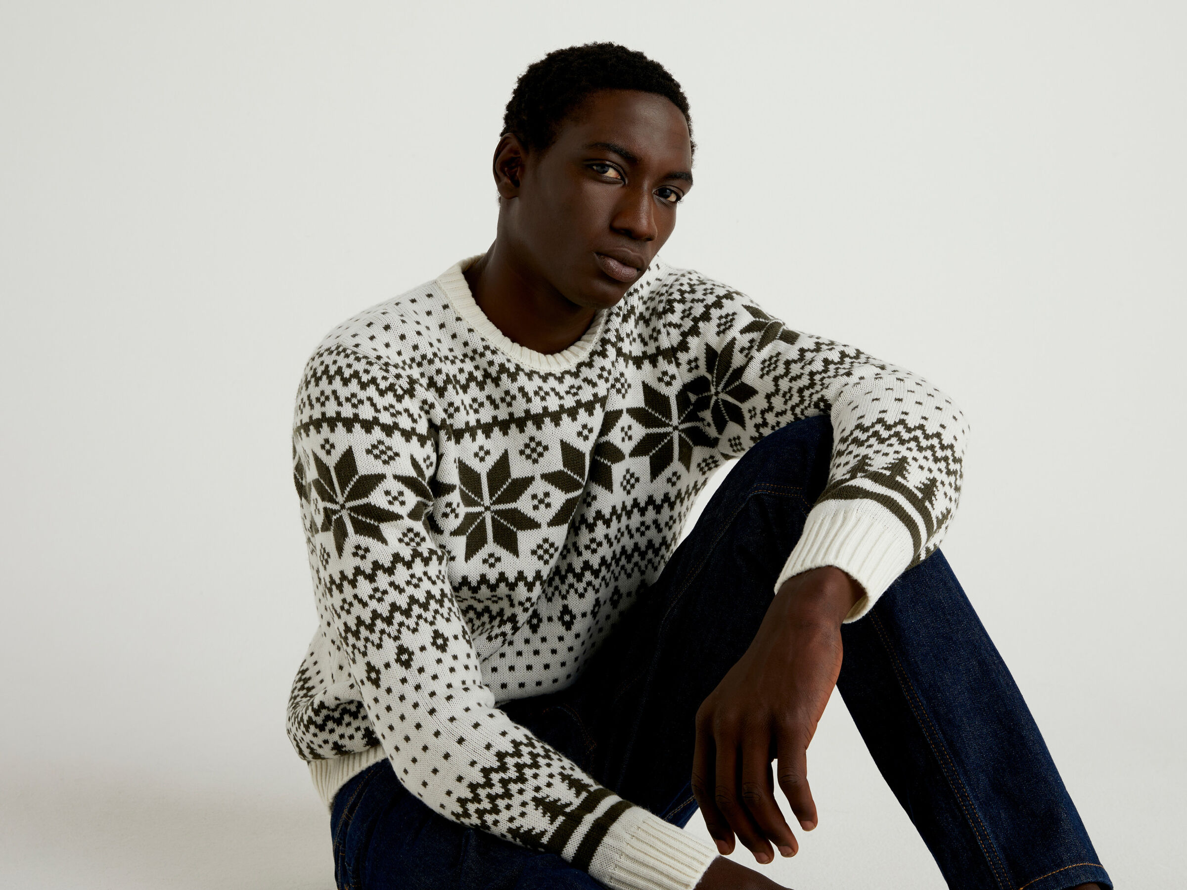 Jacquard-Pullover in einer Wollmischung image number 3