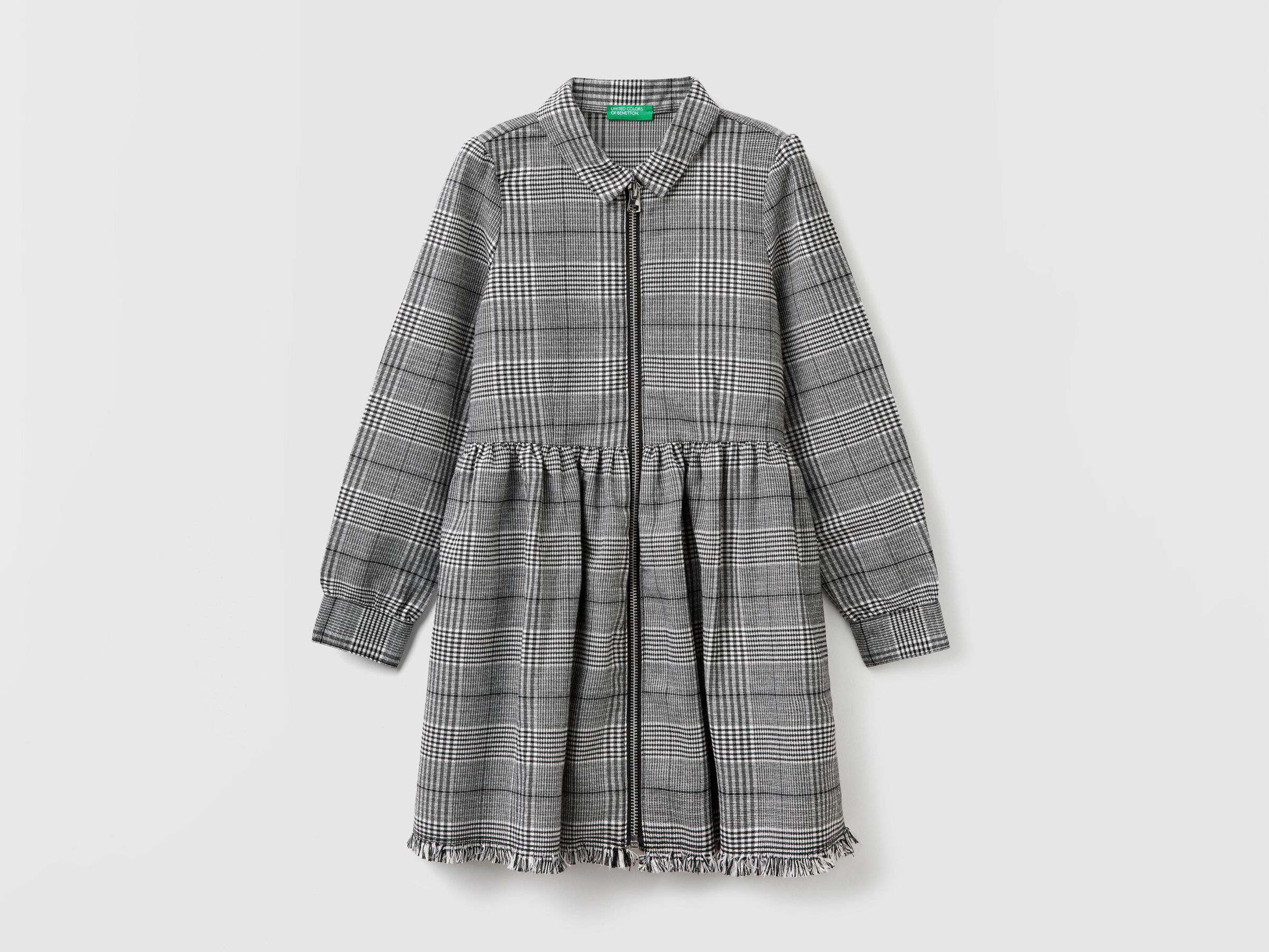 Chemisierkleid mit Karomuster und Reißverschluss image number null
