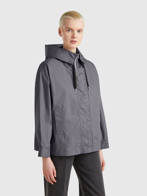 Over-Fit-Jacke aus Nylon Damen