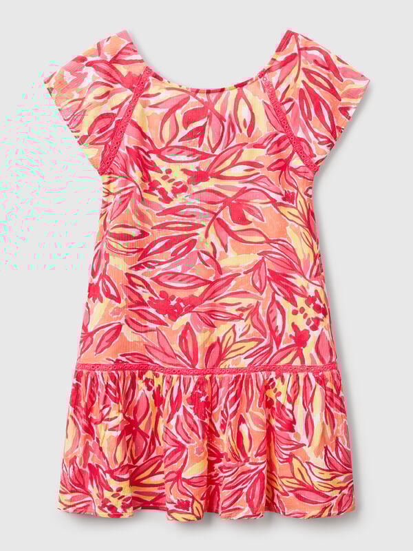 Kleid mit tropischem Print Mädchen