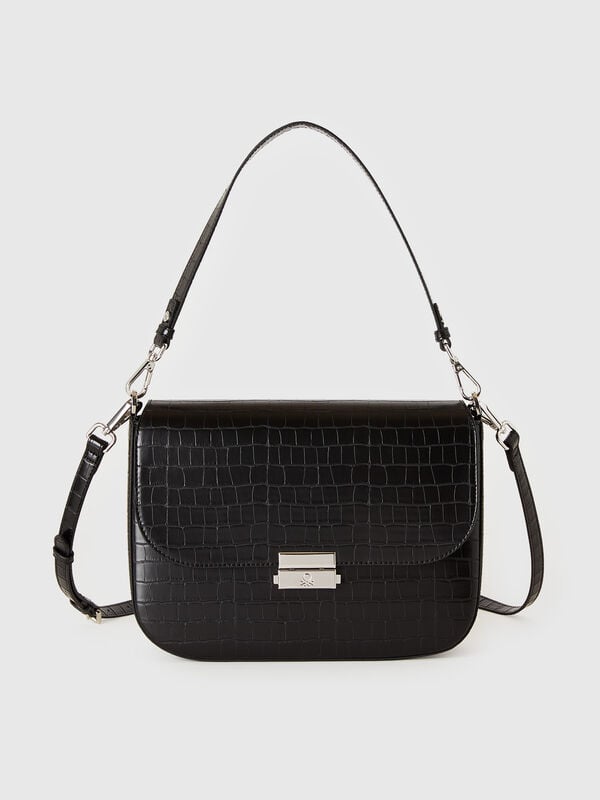 Große schwarze Be Bag mit Kokosnuss-Print Damen