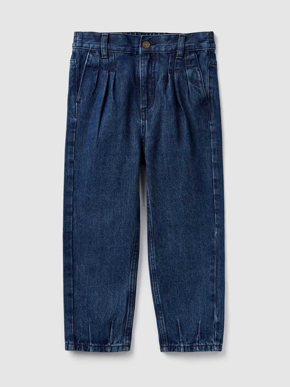 Hose aus Denim mit hohem Bund image number 1