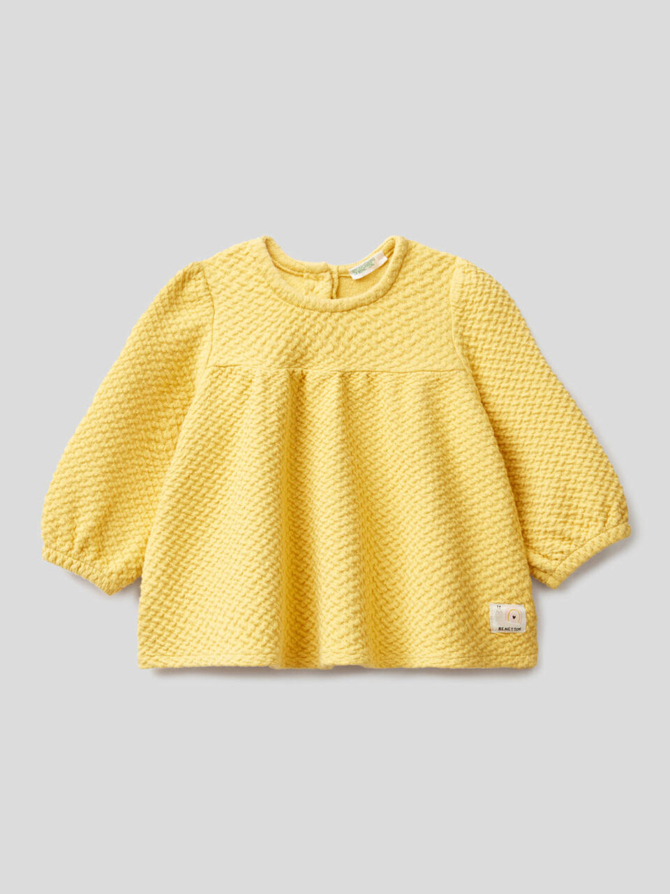 Sweatshirt aus stretchiger Bio-Baumwolle mit besonderer Verarbeitung image number 1
