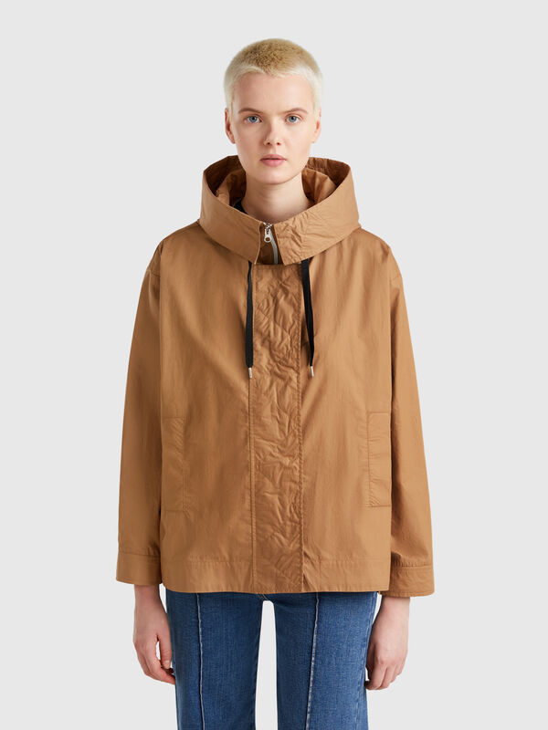 Over-Fit-Jacke aus Nylon Damen