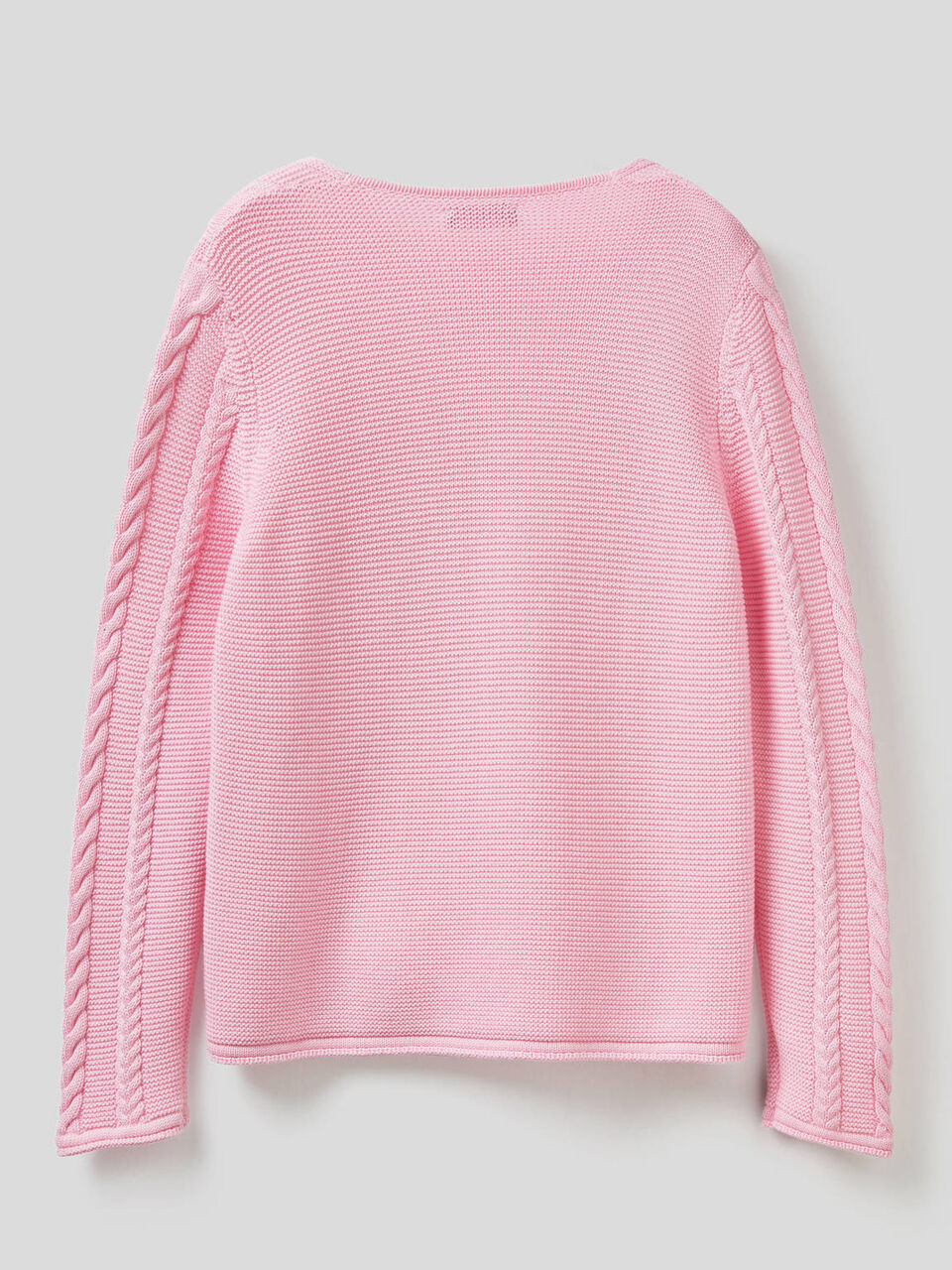 Pullover aus reiner Baumwolle mit Flechtmuster image number 2