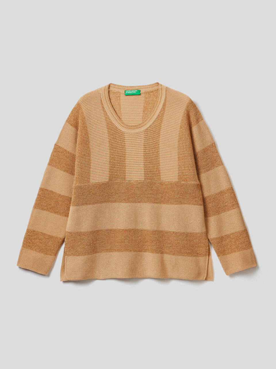 Pullover mit Streifen und Lurexfaden image number 1