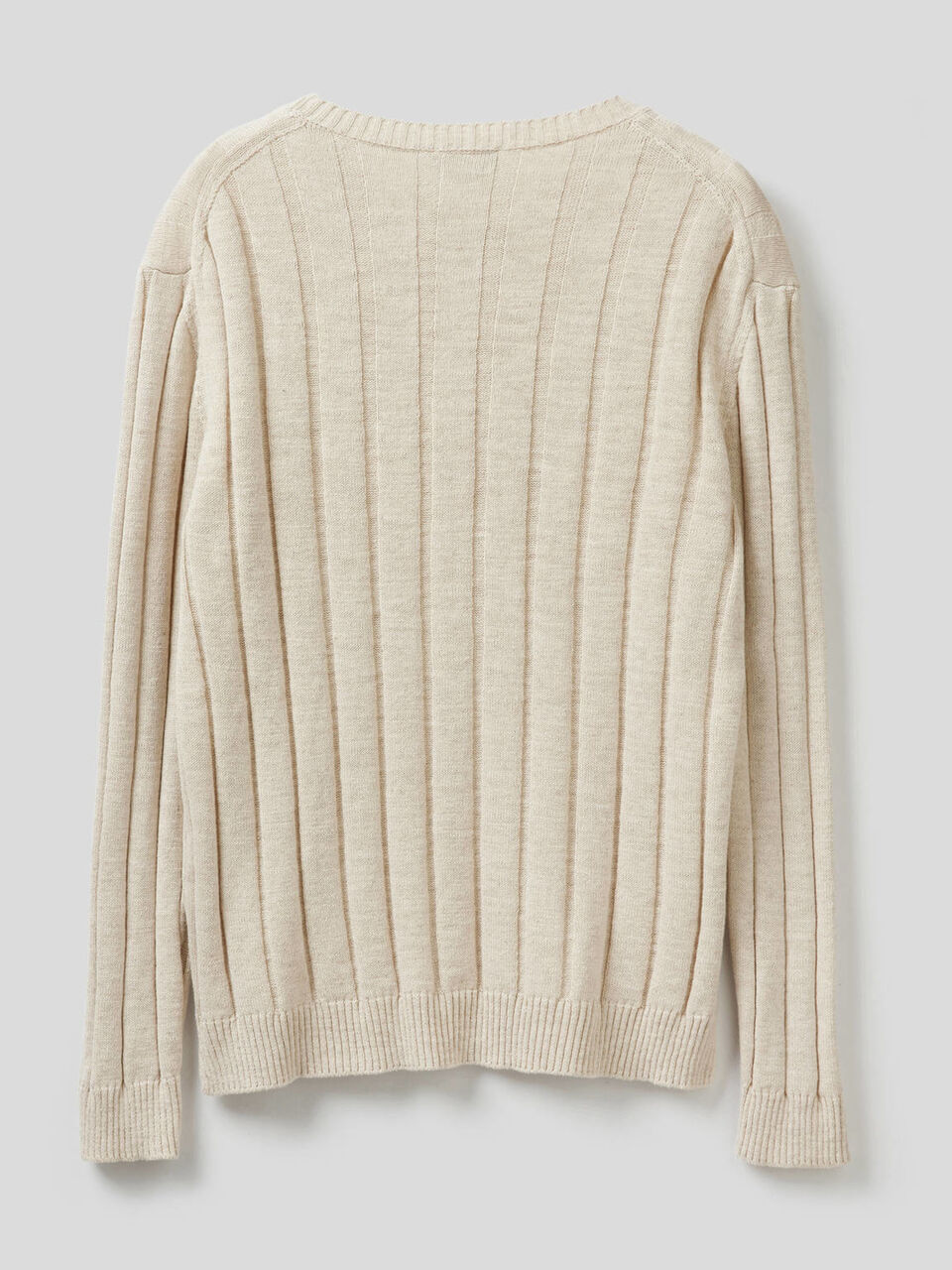 Pullover in einer Mischung aus Baumwolle und Leinen mit Rippenmuster image number 2