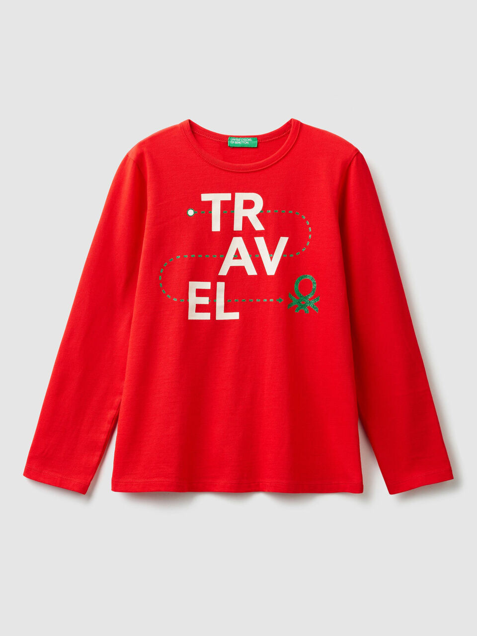 T-Shirt mit Print und Glitter image number 1