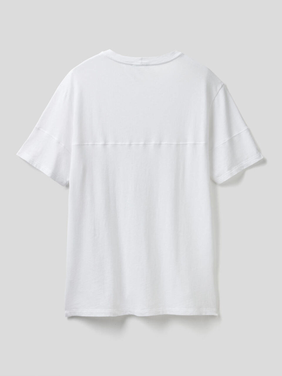 Einfarbiges T-Shirt aus einer Leinenmischung image number 2