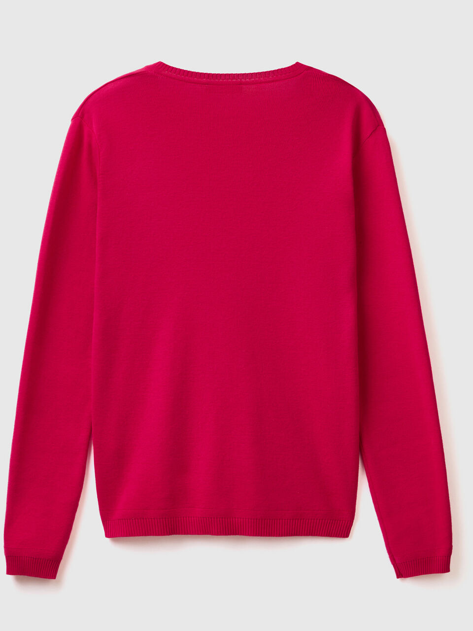 Pulli aus reiner Baumwolle mit V-Ausschnitt image number 2