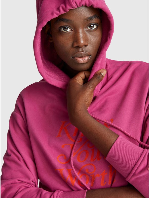 Kapuzenpullover mit Slogan Damen
